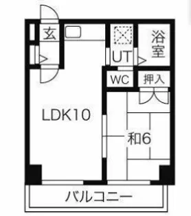 ハイツ空蝉【2階】の間取り