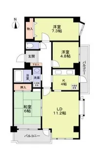 プレジール桜【1階】の間取り