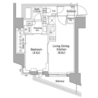 ザ・パークハビオ蒲田【2階】の間取り