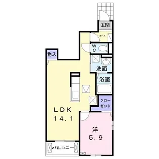 ボヌール ミヤ【1階】の間取り
