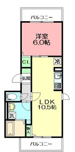 ドミール小和田【1階】の間取り