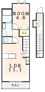 徳島県阿南市見能林町林崎【アパート】の間取り