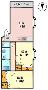 東京都葛飾区鎌倉2【アパート】の間取り
