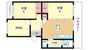 大阪府豊中市春日町5【マンション】の間取り