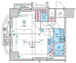 ジェノヴィア浅草駅前スカイガーデン【7階】の間取り
