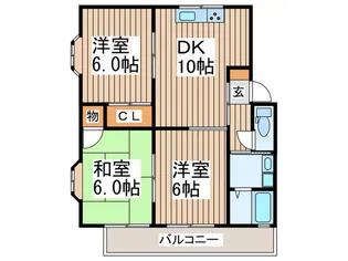 ハイツヨコ丁【3階】の間取り