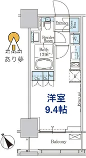 パークアクシス横濱関内SQUARE【8階】の間取り