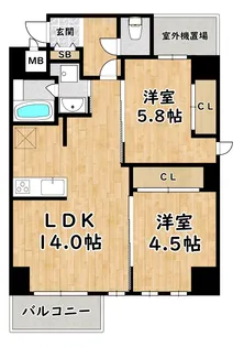 Ouest Riviere【2階】の間取り