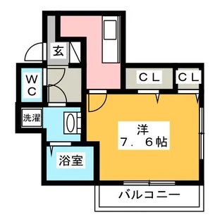 アヴァンセ新都心【1階】の間取り