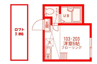 ユナイト追浜ヴィーナス【1階】の間取り