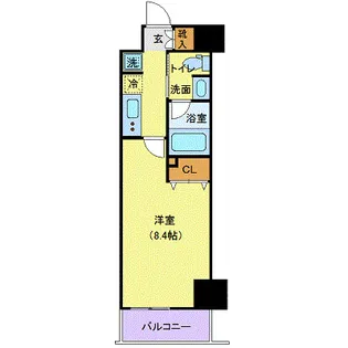 ウィルテラス千葉中央【4階】の間取り