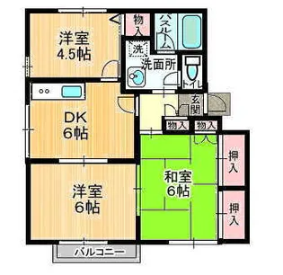 パインガーデン A棟【2階】の間取り