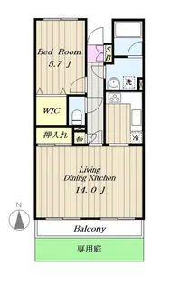 ガーデンピア桜ヶ丘【1階】の間取り