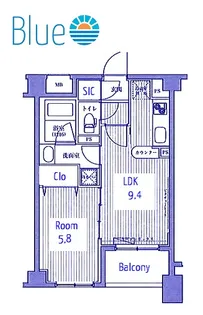 サニーリヴ北新横浜【1階】の間取り