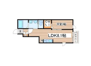 Mei八乙女【1階】の間取り