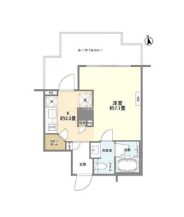 ライズ六本木永坂【4階】の間取り