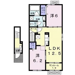 アルカンシエル【2階】の間取り