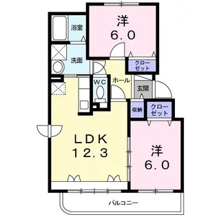 カルム・桜I【3階】の間取り