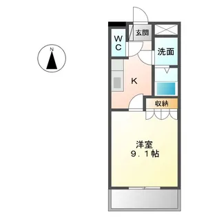 クローバーグリーン I【1階】の間取り