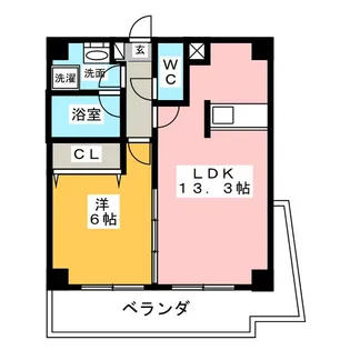 ミコノス山王【11階】の間取り