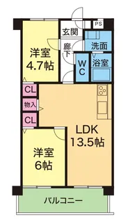YKハイツ宮の上【5階】の間取り