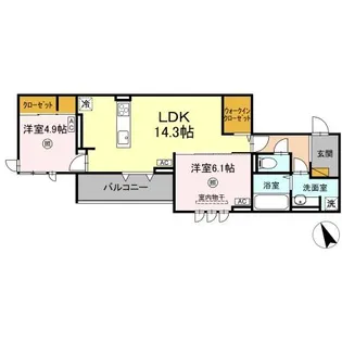 D s LIEN (ディ-ズリアン)A【3階】の間取り