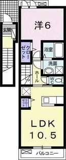 メゾン・セレノ【2階】の間取り