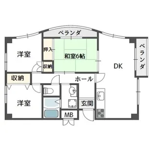 ファイブ西岡本【2階】の間取り