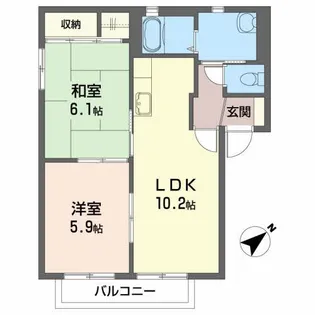 シャーメゾン大宮 II番館【2階】の間取り