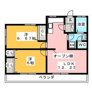 VILLA SHIGETA【2階】の間取り