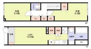 テラスハウス井荻【2階】の間取り