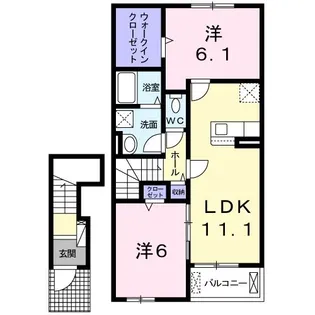 ピース ガーデン A【2階】の間取り