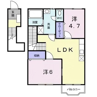 プリムヴェ-ルM【2階】の間取り