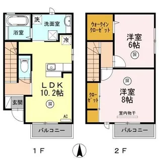 パティオ ヴィエント II【1階】の間取り