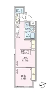 スカイコートリュクス品川大崎【1階】の間取り