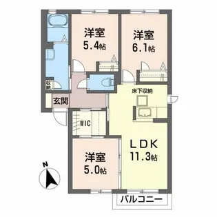 カメリアガーデン・A【1階】の間取り