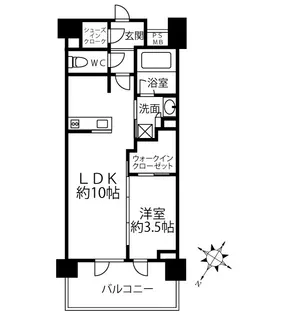 クリオラベルヴィ横濱サウス【5階】の間取り