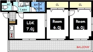 ウエルヒル住吉町【3階】の間取り