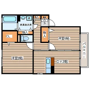 ラルーナII【1階】の間取り