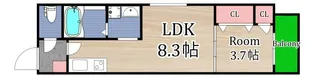 レジデンスコート深江橋【2階】の間取り