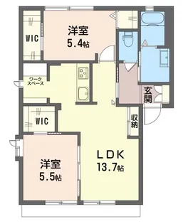 コスモ湘南A【1階】の間取り