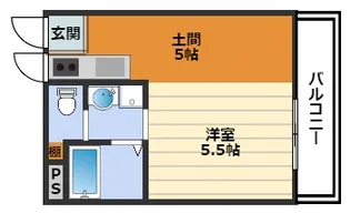 第1渡部ビル【5階】の間取り