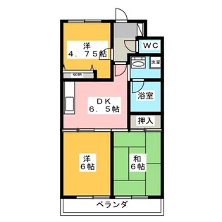 エスペランサ第10十日市場【2階】の間取り