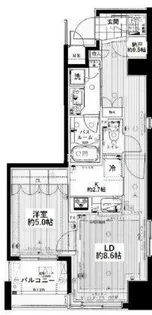 ルネ神楽坂【17階】の間取り
