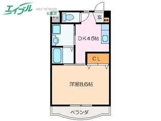 クラージュ21【3階】の間取り