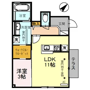 ル・レクチェV【1階】の間取り