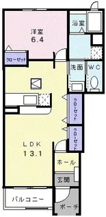 カーサ アザレーア II番館【1階】の間取り