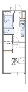 レオパレスつくば【4階】の間取り