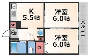 トリプルステーション菱屋西【1階】の間取り