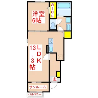 イーグルコートII【1階】の間取り